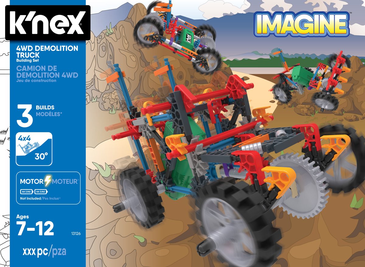 Knex Building Sets - 4 Wheel Drive Demolition Truck